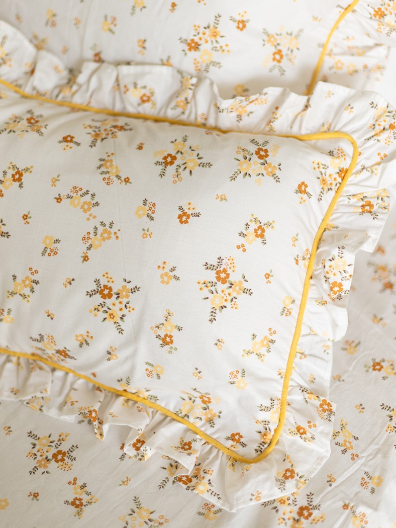 Lumbar Cushion Covers - Country Bloom - Yellow (12