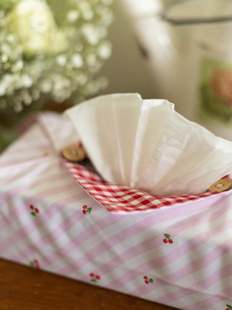 Tissue Box Cover - Cherry Themed (Single Unit)