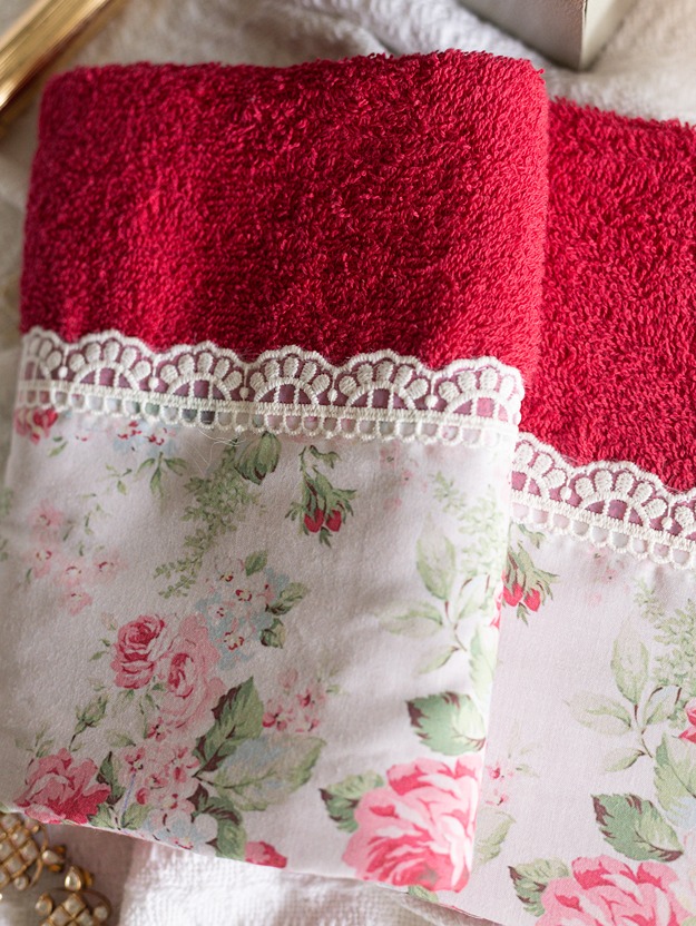 Hand Towel - Almost Red - eternal rose collection (Size: 16