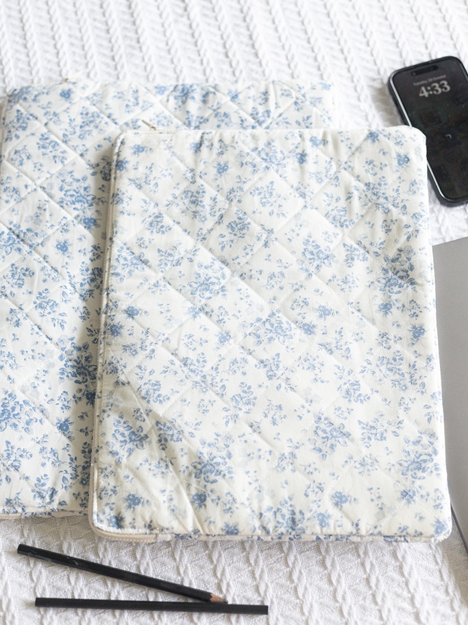 Laptop Sleeves - Whispering Blue Florals (Available in two sizes)