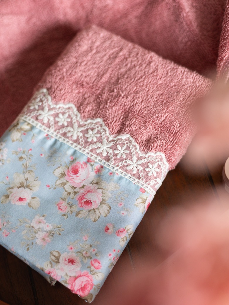 Hand Towel - Whimsical Rose - Muted Pink (Size: 16