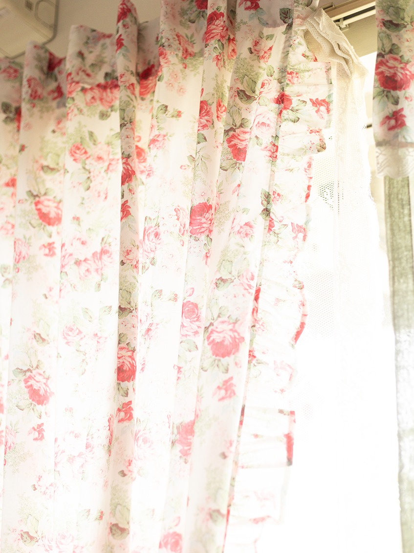 Door / Window Curtain - Eternal Rose Collection - With Ruffles (Single Unit)
