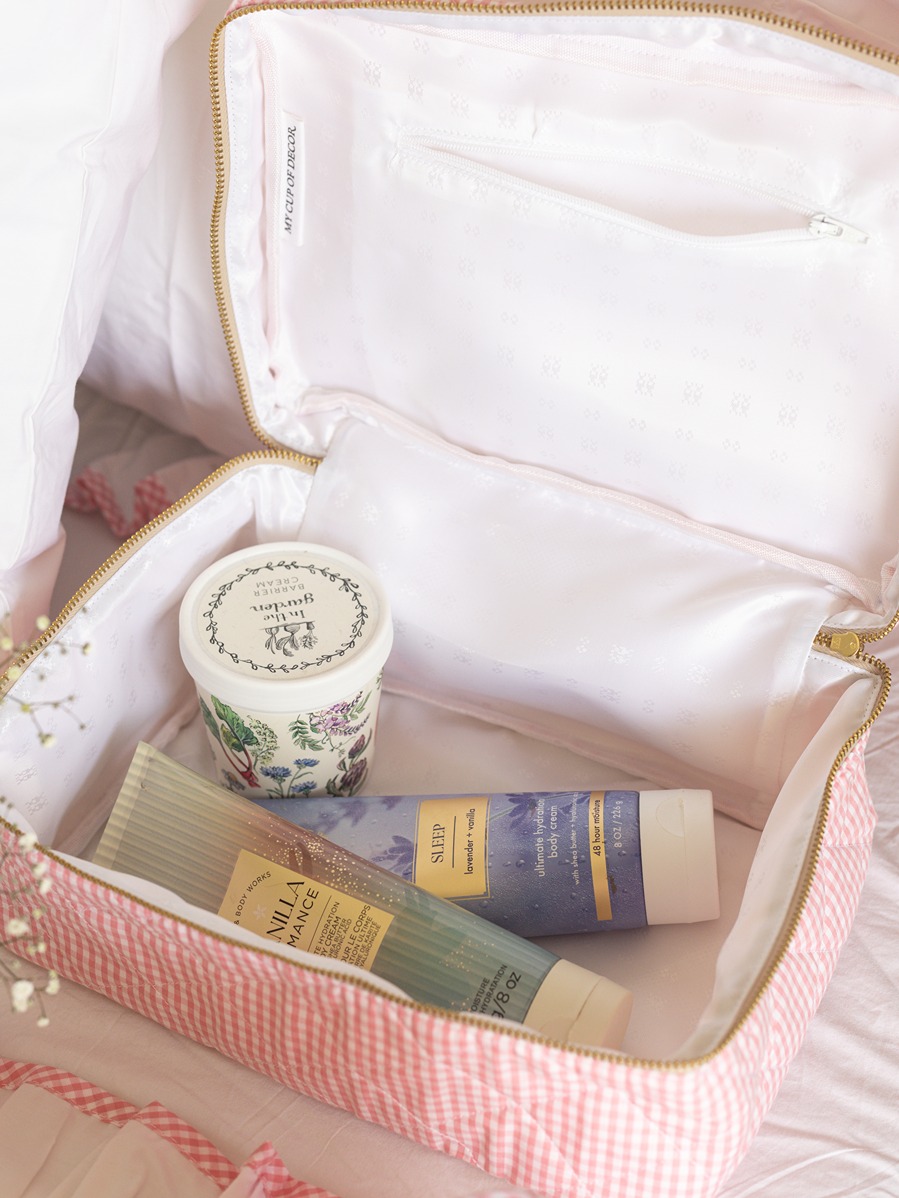 Vanity Kit - Soft Pink Gingham - Large Size (Single unit)