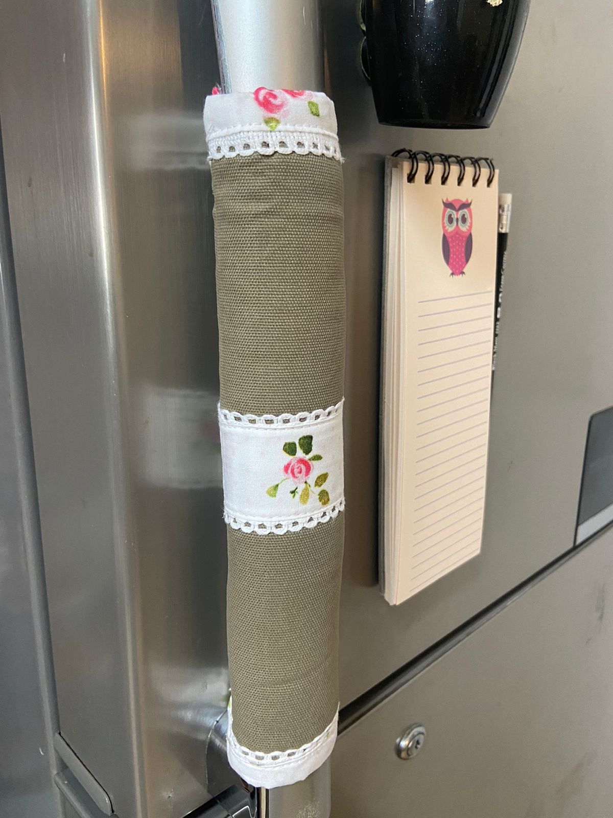 Pink - Handmade Cotton Fridge Handle Cover 02
