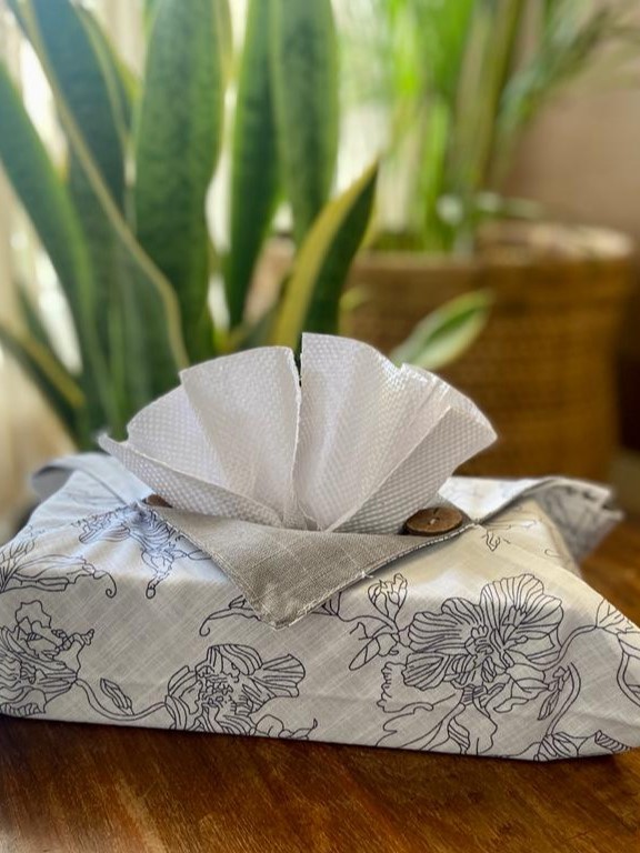 Tissue Box Cover - Grey and white themed (Single Unit)