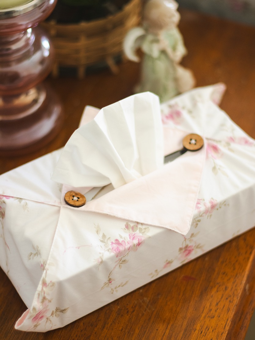 Tissue Floral - Pink floral elegance (single unit)