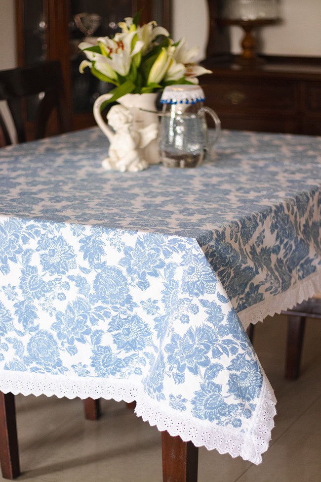 Table Cover - Blue Serenity (4 Seater / 6 Seater / 8 Seater)