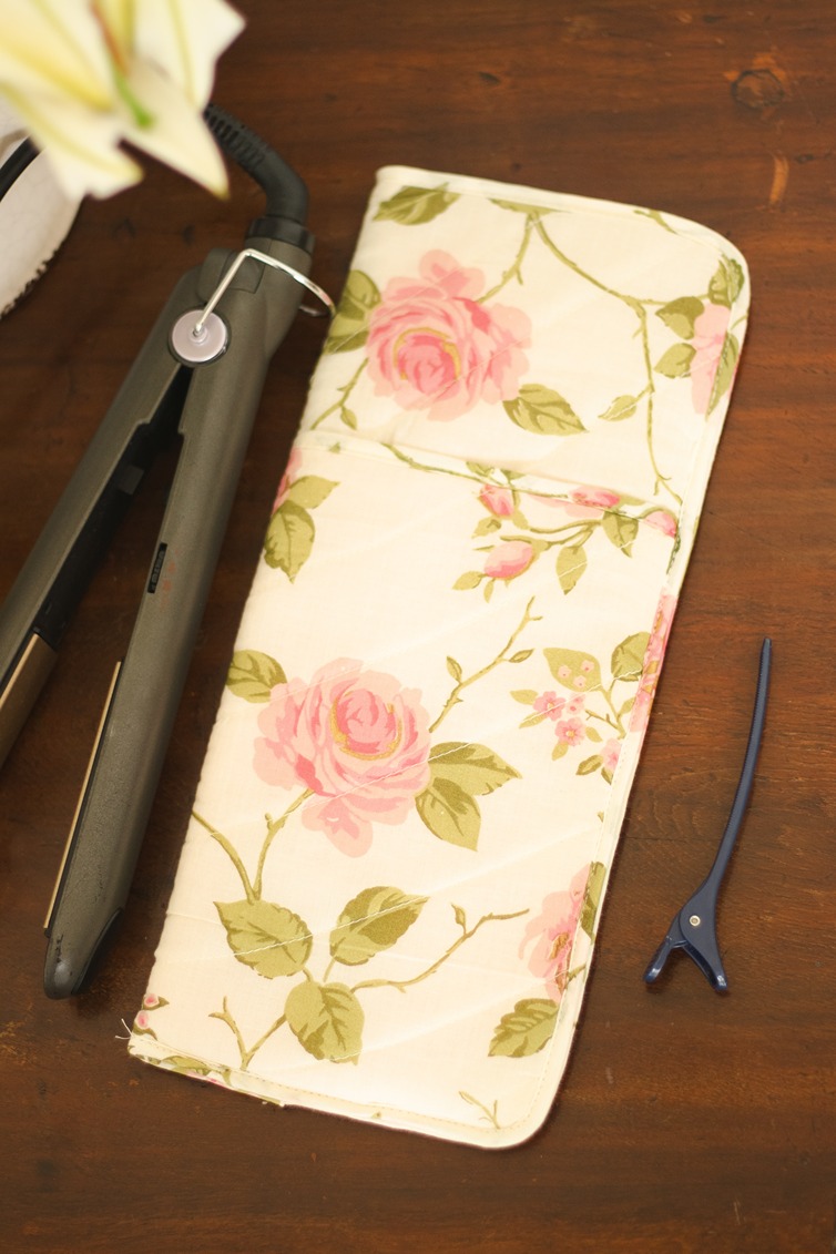 Flat Iron / Hair Straightener Cover - Pink Petals and Plaid
