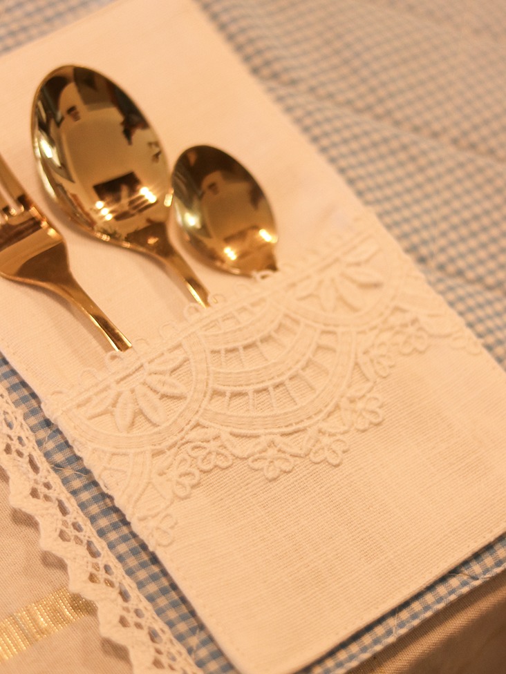 Cutlery Pockets -  White Elegance (Single Unit)
