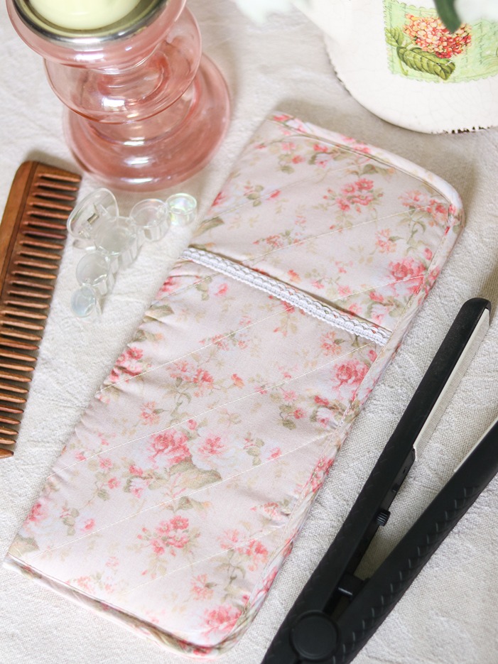 Flat Iron / Hair Straightener Cover - Peach Floral