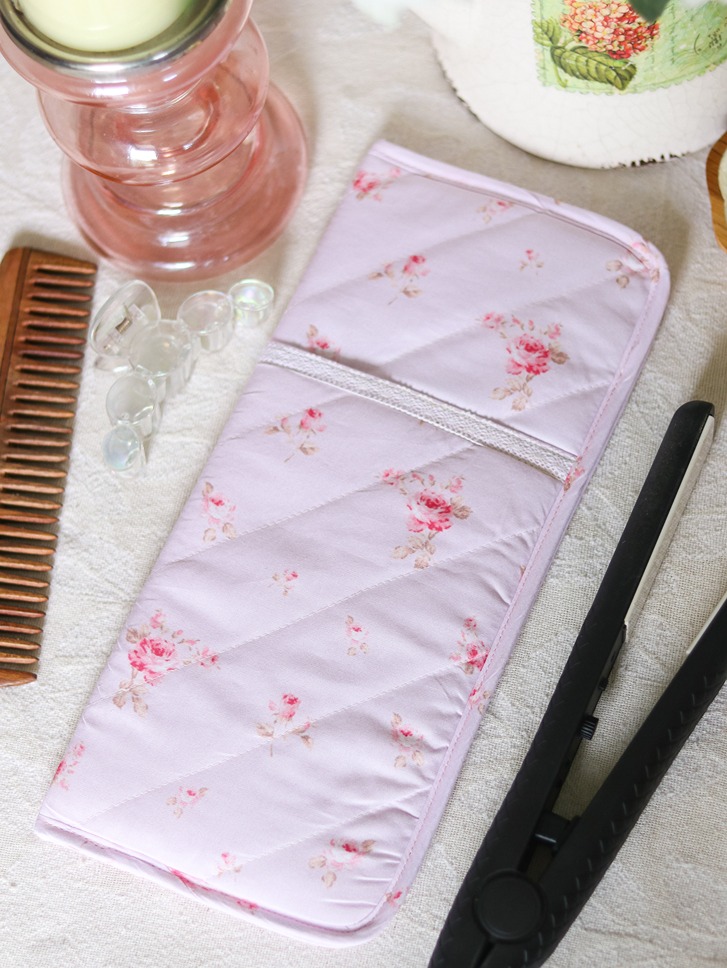 Flat Iron / Hair Straightener Cover - Dainty Pink Floral